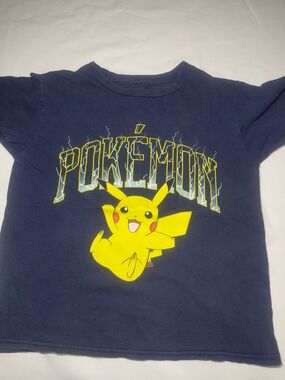 Pokemon Navy and Yellow Pikachu Short Sleeve Tee